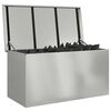 vidaXL Outdoor Storage Box Silver 100 x 50.5 x 50 cm Steel