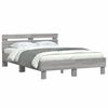 vidaXL Bed Frame without Mattress Grey Sonoma 120x200 cm