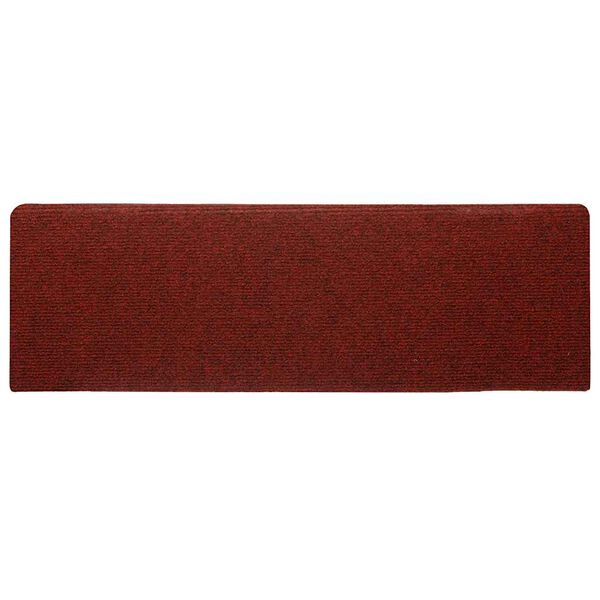 vidaXL Stair Mats Self-adhesive 30 pcs 65x21x4 cm Bordeaux Red Rectangular Edge