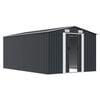 vidaXL Garden Shed 257x392x181 cm Metal Anthracite