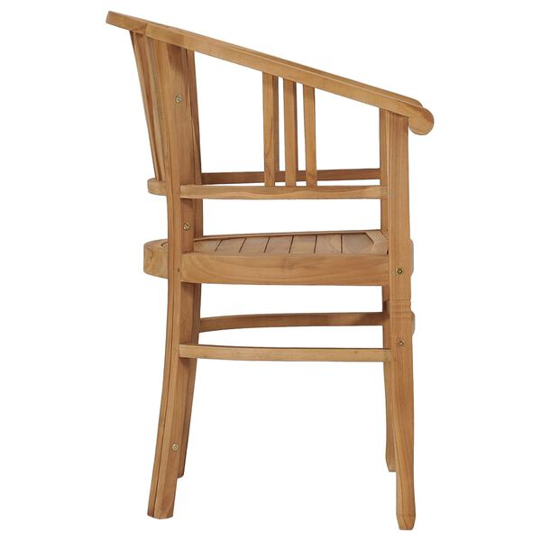 vidaXL Garden Chairs 2 pcs Solid Teak Wood
