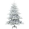 vidaXL Artificial Hinged Christmas Tree with 150 LEDs 150 cm PVC