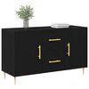 vidaXL Sideboard Black Oak 100 x 36 x 60 cm Engineered Wood