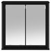 vidaXL Bathroom Wall Cabinet with Mirror Black Oak 60x21x60 cm