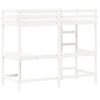 vidaXL Loft Bed without Mattress White 80x200 cm Solid Wood Pine