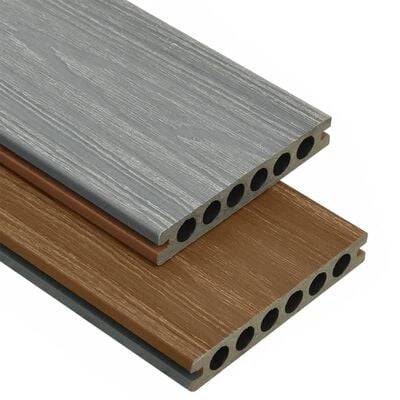 vidaXL WPC Decking Boards with Accessories Brown and Grey 20 m² 2.2 m