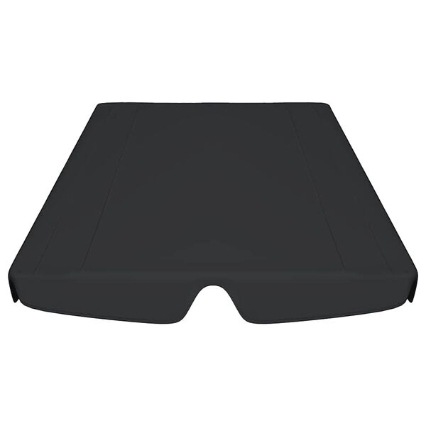 vidaXL Replacement Canopy for Garden Swing Black 188/168x145/110 cm