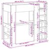 vidaXL Loft Bed Frame with Desk with Storage Artisan Oak 90 x 200 cm