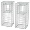 vidaXL Gabion Basket Posts/Planters 2 pcs Steel 50x50x120 cm