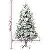 vidaXL Pre-lit Christmas Tree with Flocked Snow&Cones 195 cm PVC&PE