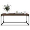 vidaXL Coffee Table Brown Oak 102x50x40 cm Engineered Wood and Iron