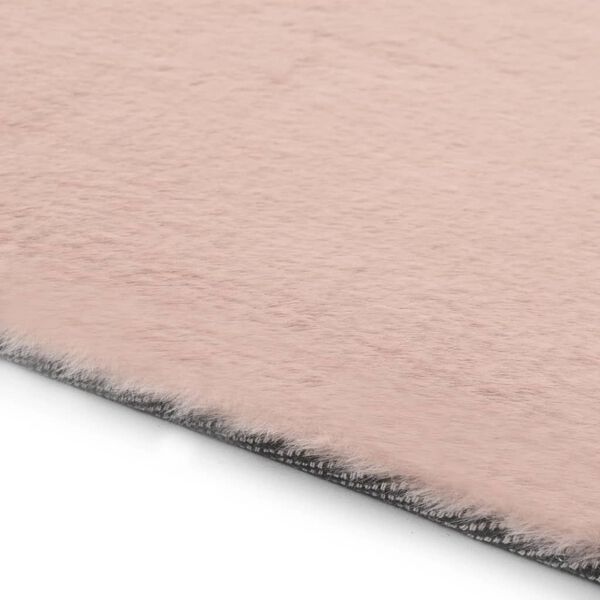 vidaXL Rug 120x160 cm Faux Rabbit Pelt Old Pink