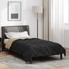 vidaXL Full Year Duvet Black and Taupe 200 x 135 cm Microfiber