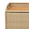 vidaXL Storage Bench Mix Beige 100x50x52 cm Poly Rattan and Acacia Wood