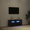 vidaXL TV Cabinet Black Oak 90 x 39 x 30 cm Engineered Wood