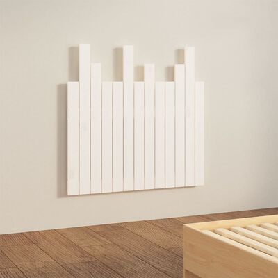 vidaXL Wall Headboard White 82.5x3x80 cm Solid Wood Pine