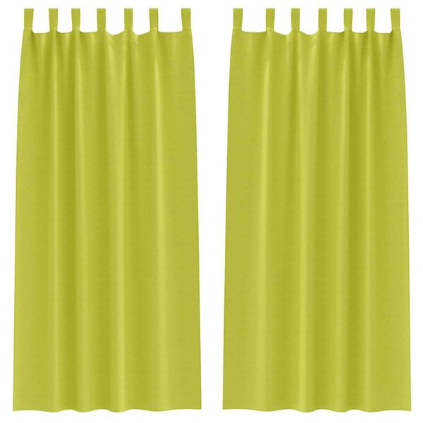 vidaXL Blackout Curtains with Rings 2 pcs Green 260 x 140 cm Polyester