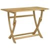 vidaXL Folding Garden Table 110x55x75 cm Solid Wood Acacia