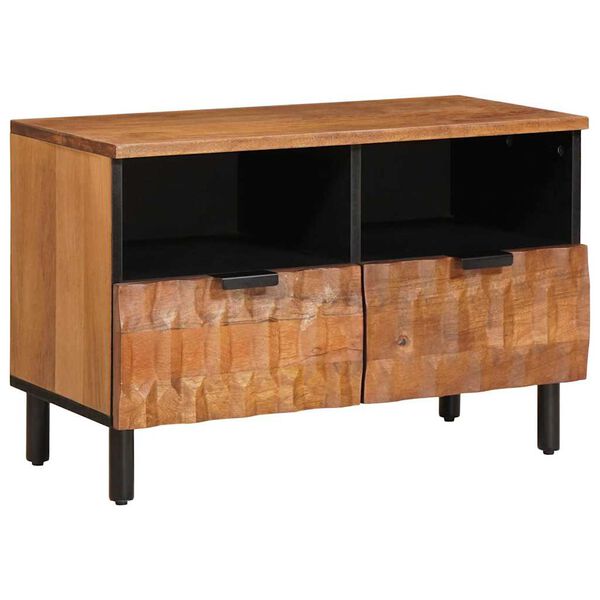 vidaXL TV Cabinet Acacia Brown Finish 70 x 33 x 46 cm Solid Mango Wood