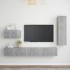vidaXL 4 Piece TV Cabinet Set Concrete Grey Engineered Wood