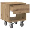 vidaXL Bedside Table Artisan Oak 40.5 x 40 x 48 cm Engineered Wood