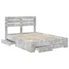 vidaXL Bed Frame with Drawer with Headboard Manual Engineered Wood