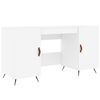vidaXL Desk White 140x50x75 cm Engineered Wood