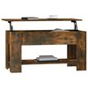 vidaXL Coffee Table Smoked Oak 101x49x52 cm Engineered Wood
