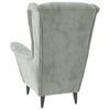 vidaXL Armchair Light Grey Velvet