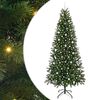 vidaXL Artificial Christmas Tree with 300 LEDs Green 240 cm PE and PVC