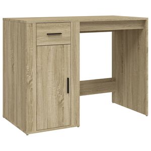 vidaXL Desk Sonoma Oak 100x49x75 cm Engineered Wood