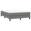 vidaXL Box Spring Bed Frame Dark Grey Double Fabric (UK/IE/FI/NO only)