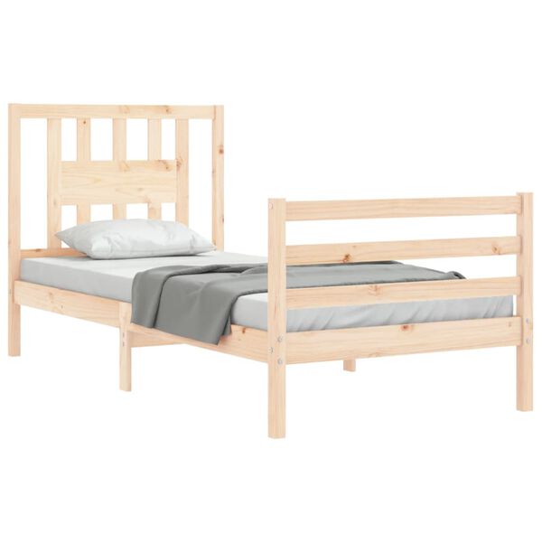 vidaXL Bed Frame without Mattress 100x200 cm Solid Wood