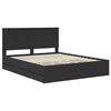 vidaXL Bed Frame with Headboard Black 160 x 200 cm Engineer Wood