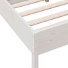 vidaXL Bed Frame without Mattress White 135x190 cm Double Solid Wood Pine