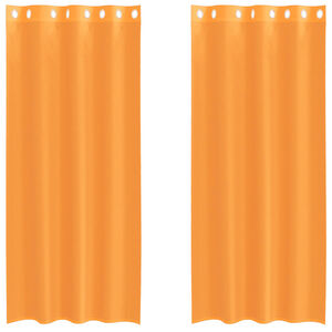 vidaXL Voile Curtains with Grommets 2 pcs Orange 140x245 cm