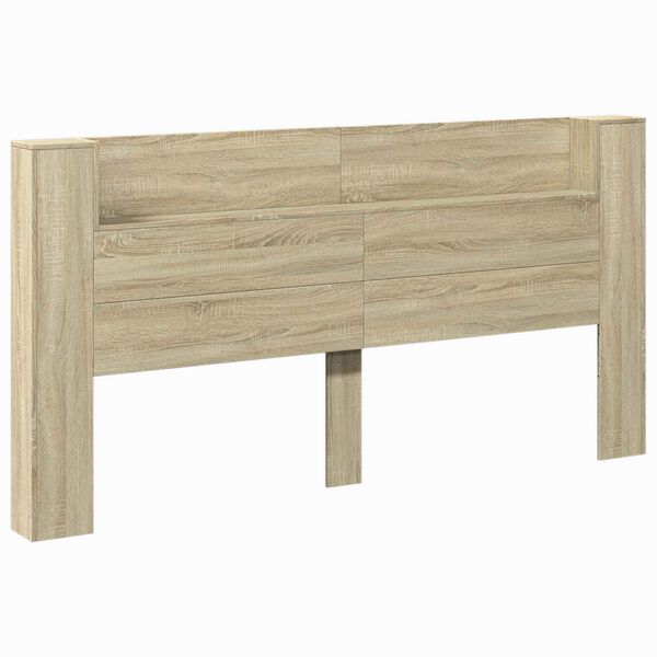 vidaXL Headboard Sonoma Oak 200 x 16.5 x 103.5 cm Engineered Wood