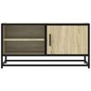 vidaXL TV Cabinet Sonoma Oak 80x34.5x40 cm Engineered Wood and Metal