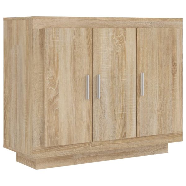 vidaXL Sideboard Sonoma Oak 92x35x75 cm Engineered Wood