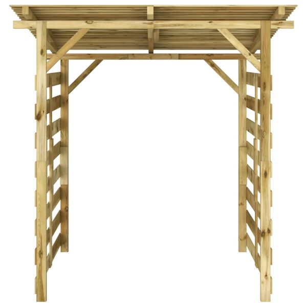 vidaXL Garden Firewood Storage Shed Impregnated Pinewood