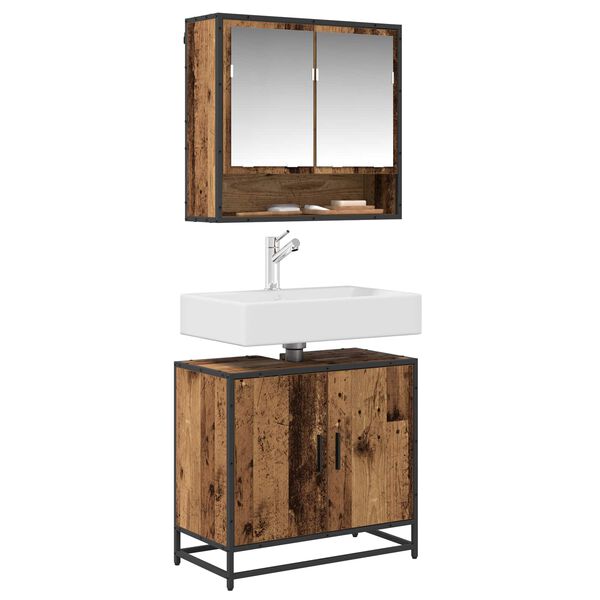 vidaXL Bathroom Sink Cabinet Old Wood 65 x 33 x 60 cm Engineered wood