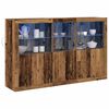 vidaXL LED Sideboard Old Wood 162 x 37 x 100 cm Engineered Wood