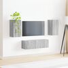 vidaXL TV Wall Cabinet Set 4 pcs Grey Sonoma Engineered Wood