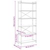 vidaXL Bookshelf Sonoma Oak 80 x 30 x 190 cm Engineered Wood