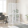 vidaXL Room Divider 3 Panels White Solid Wood Paulownia