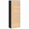 vidaXL Highboard Black Oak 70 x 33.5 x 180 cm Engineered Wood