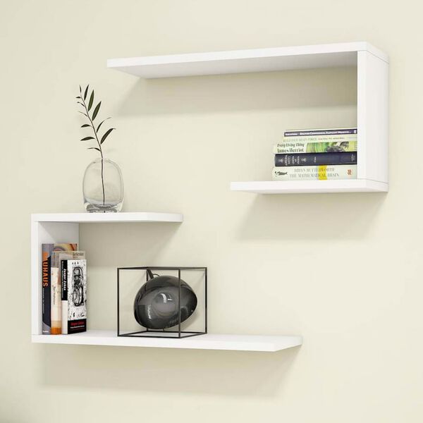 Homemania Wall Shelf Set J2 60x20x27 cm White