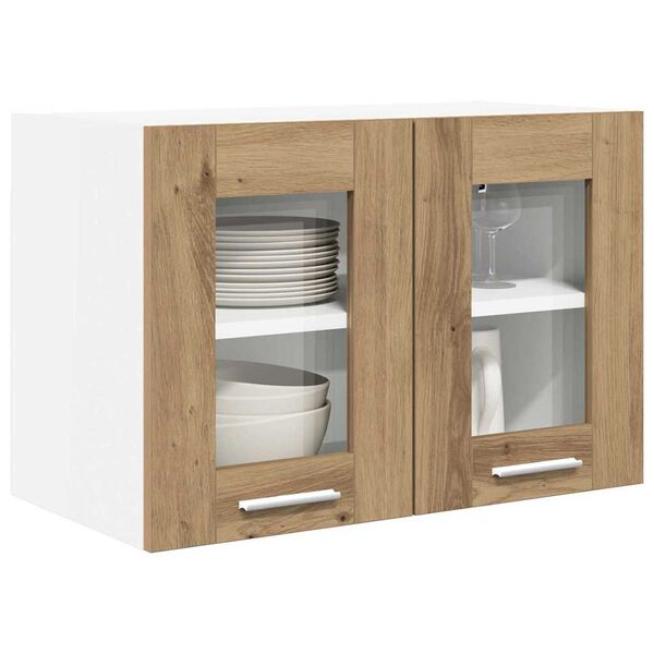 vidaXL Hanging Cabinet Riga 2 pcs Artisan Oak 60 x 31 x 40 cm