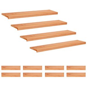 vidaXL Stair Treads 12 pcs 120 x 30 x 2 cm Varnish Solid Beech Wood