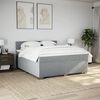 vidaXL Box Spring Bed with Mattress Light Grey 180x200 cm Fabric